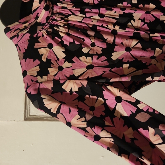 kate spade Pink and Black Floral High-Neck Midi Dress - Picture 5 of 7